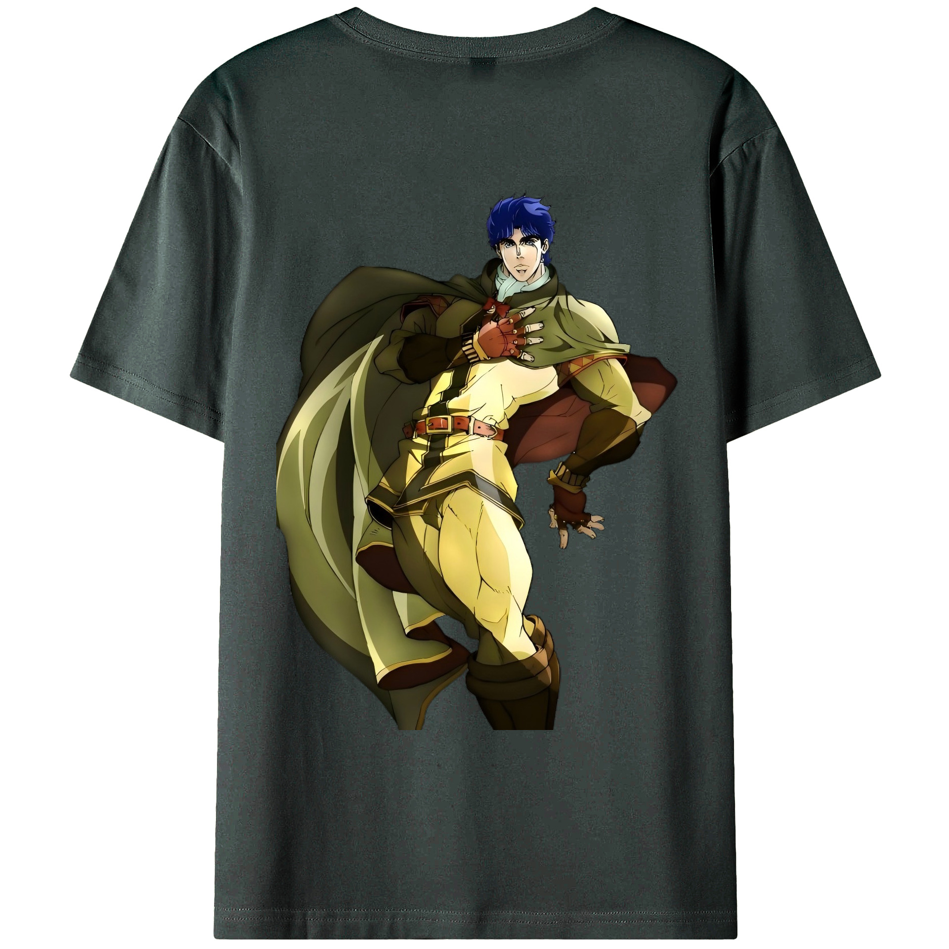 （画像用） ジョジョの奇妙な冒険 /ジョナサン?ジョースター JoJo's Bizarre Adventure Jonathan Joestar 綿100％ メンズ半袖Tシャツ（バックプリント） 通気性